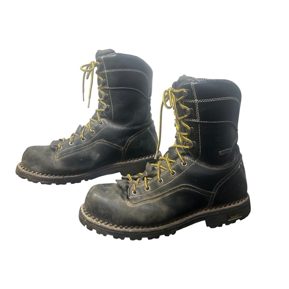 Georgia Boot‎ Mens Black Leather Waterproof Logger Work Boots G8044 Counter Lock